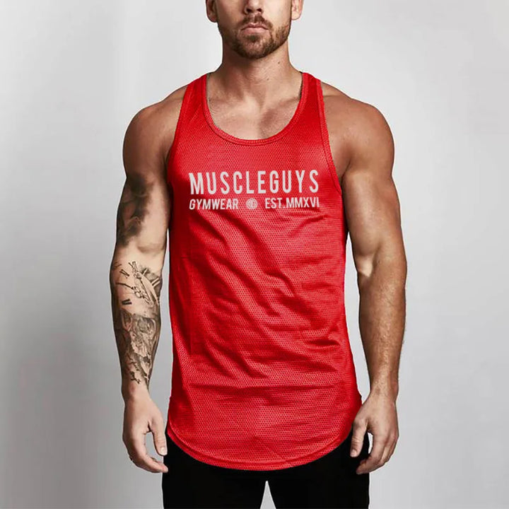 Red MuscleGuys Tank Top