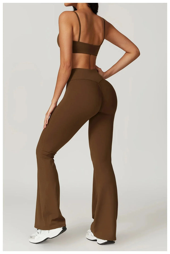 Chase Elegant High-Waisted Flared Trousers