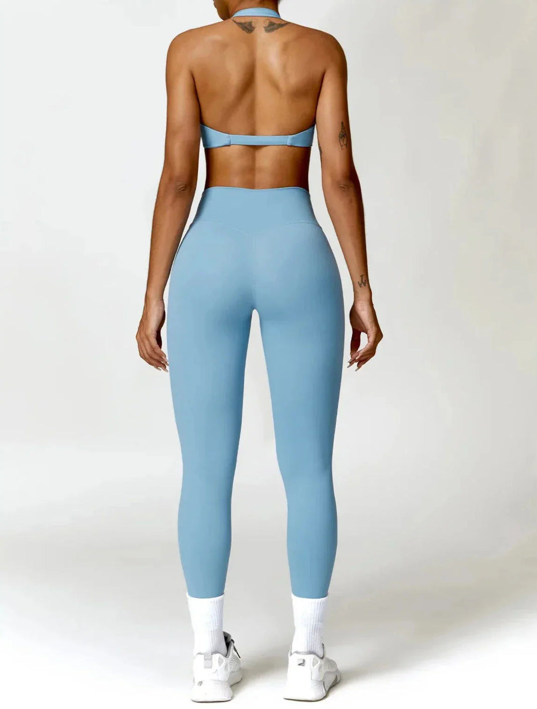 Chic Glam Flow Yoga Ensemble - Leggings & Stylish Top