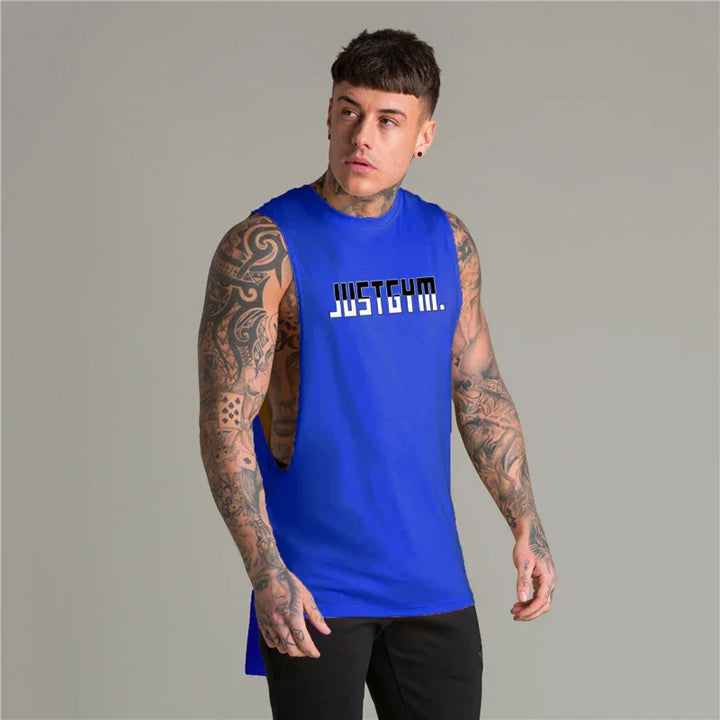 Blue Just Gym Tank Top