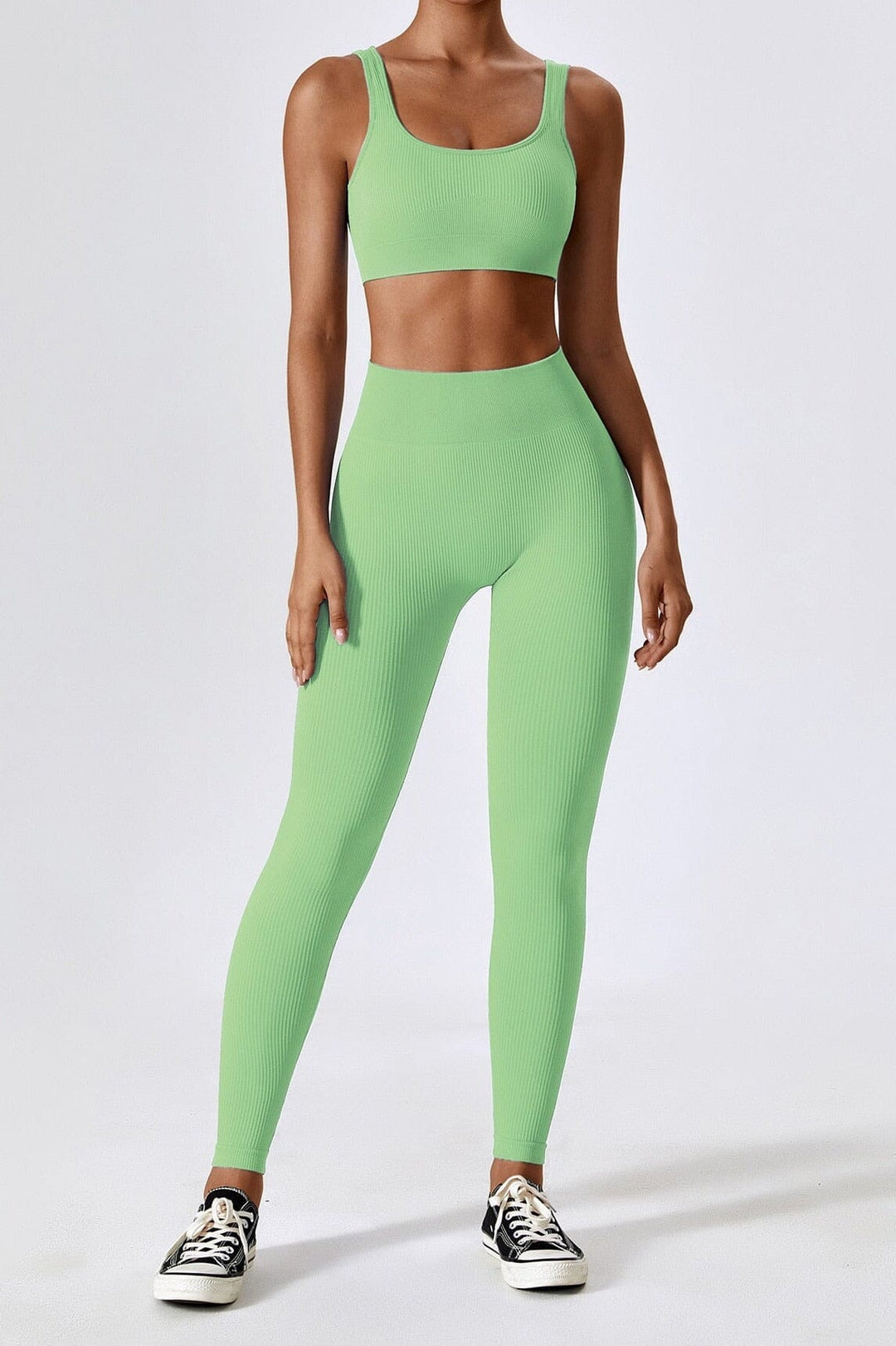 Grove Essential Seamless Bra Set - Stylish Leggings and Top Combo