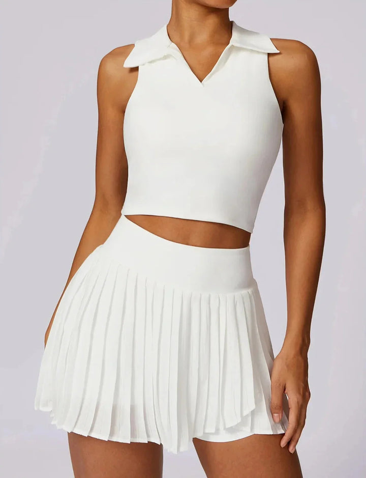 Catch the Summer Vibe Tennis Set - Stylish Skirt & Top Combo