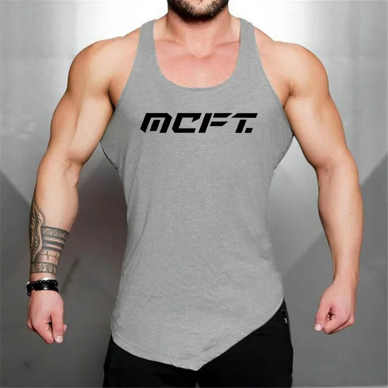 Grey Power Fit Tank Top