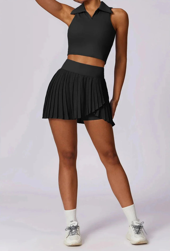 Catch the Summer Vibe Tennis Set - Stylish Skirt & Top Combo