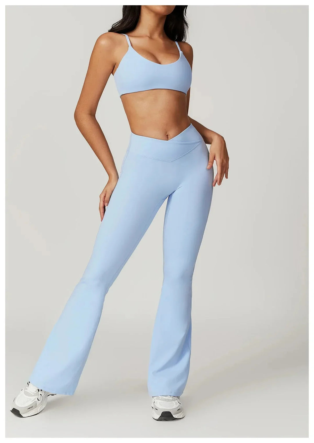 Chase Elegant High-Waisted Flared Trousers