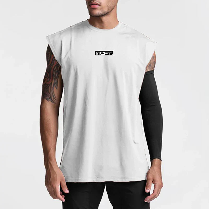 White Iron Core Tank Top