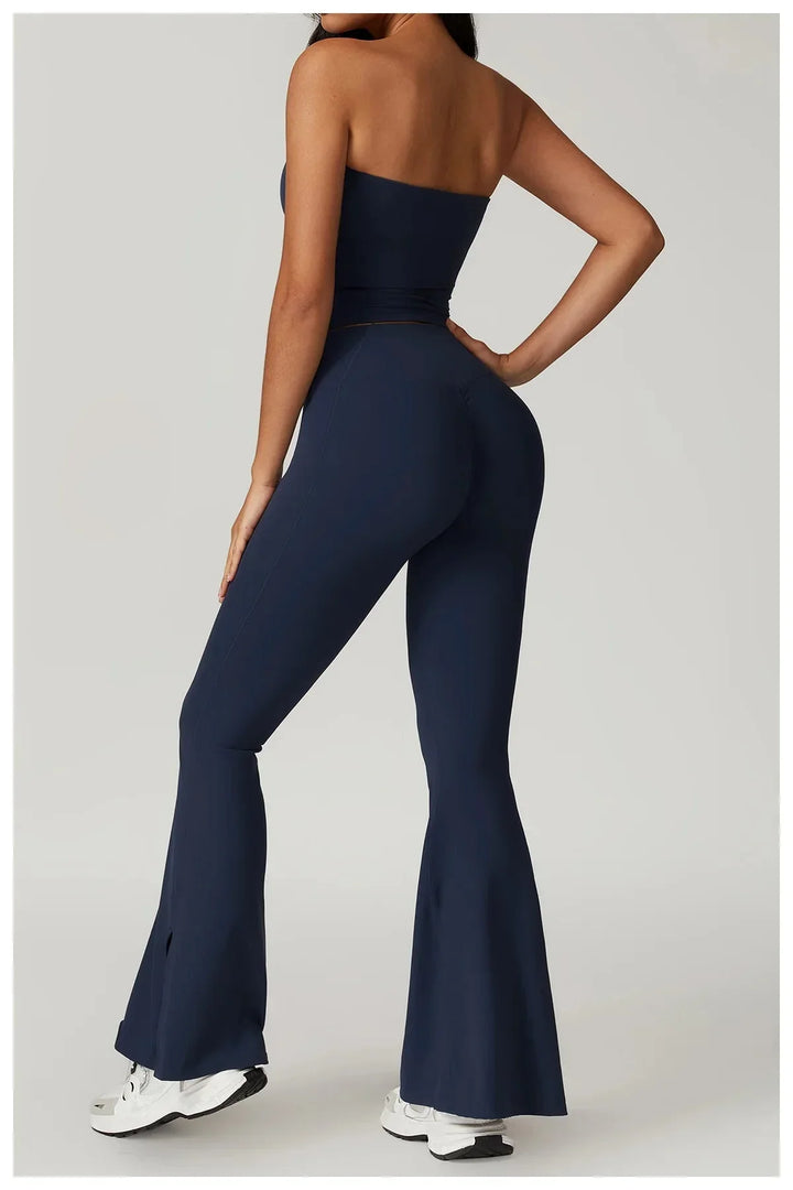 Elevate Your Workout: Flared Performance Leggings & Top Set