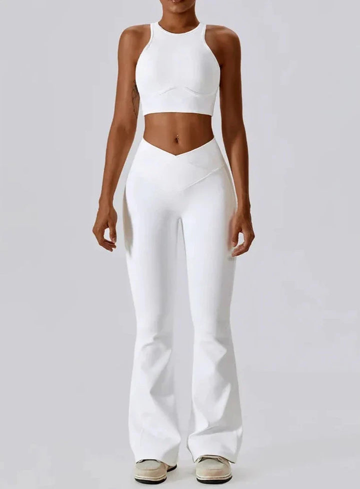 Harmony Racerback Flared Set - Leggings & Top Ensemble