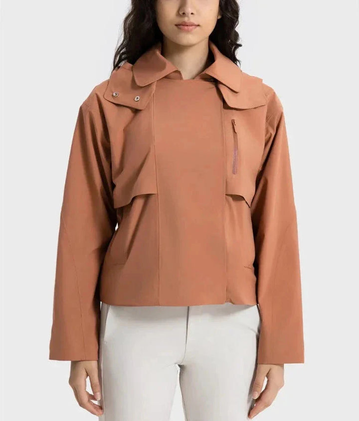 Versatile Windbreaker Jacket with Removable Hood