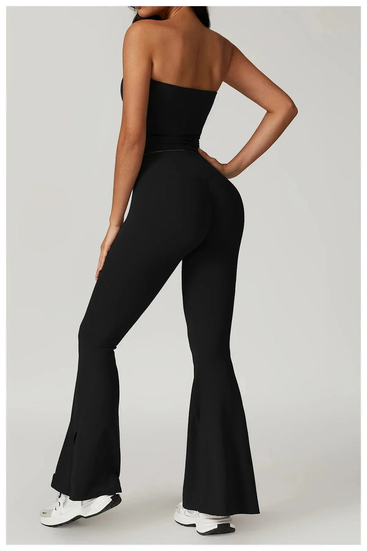 Elevate Your Workout: Flared Performance Leggings & Top Set