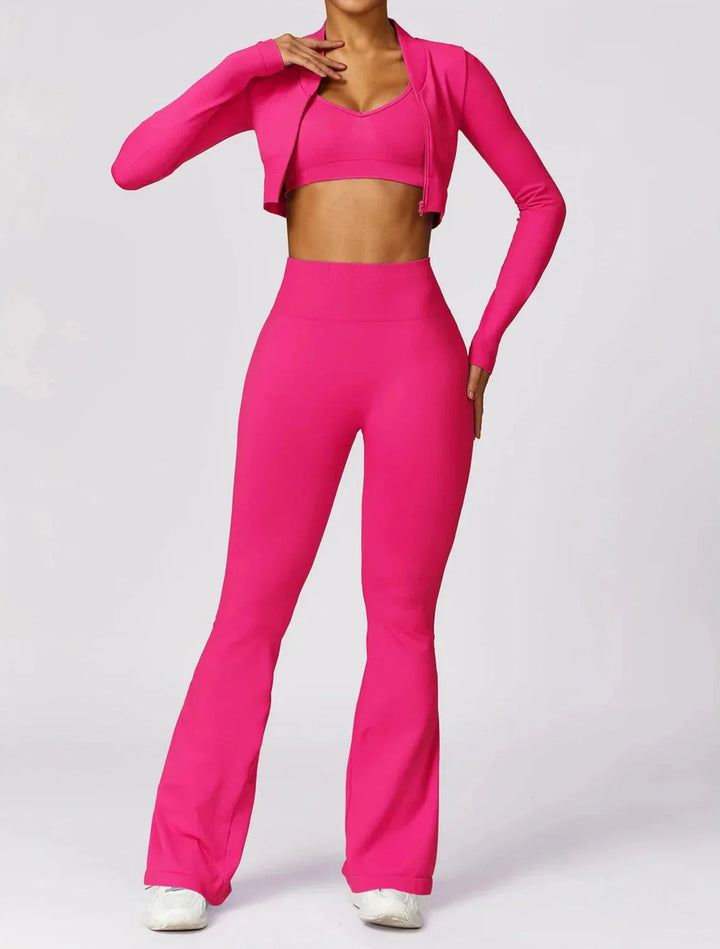Ultimate Comfort Flare Set - Stylish Leggings & Cozy Jacket
