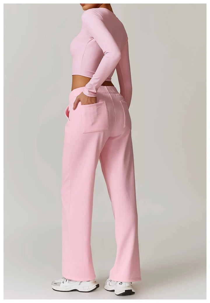 Transform Your Workout: Obsession Long Sleeve Activewear Set - Stylish Top & Comfy Pants