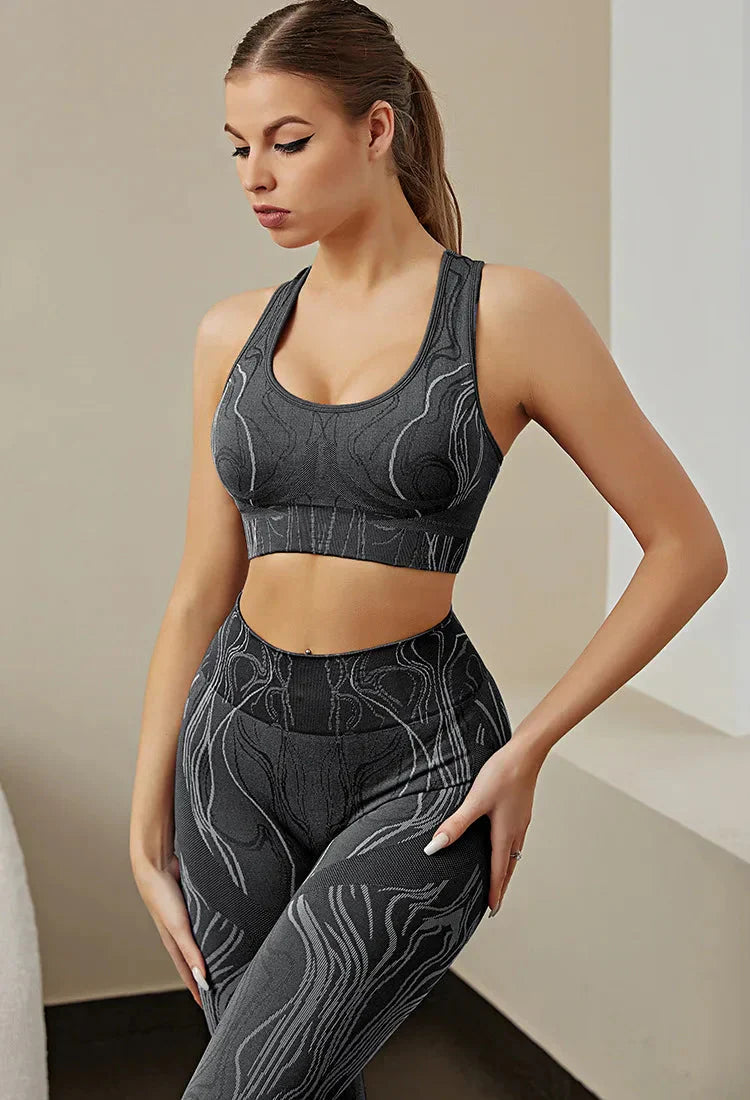 Empower Your Workout: Iconic Femme Seamless Leggings & Top Set