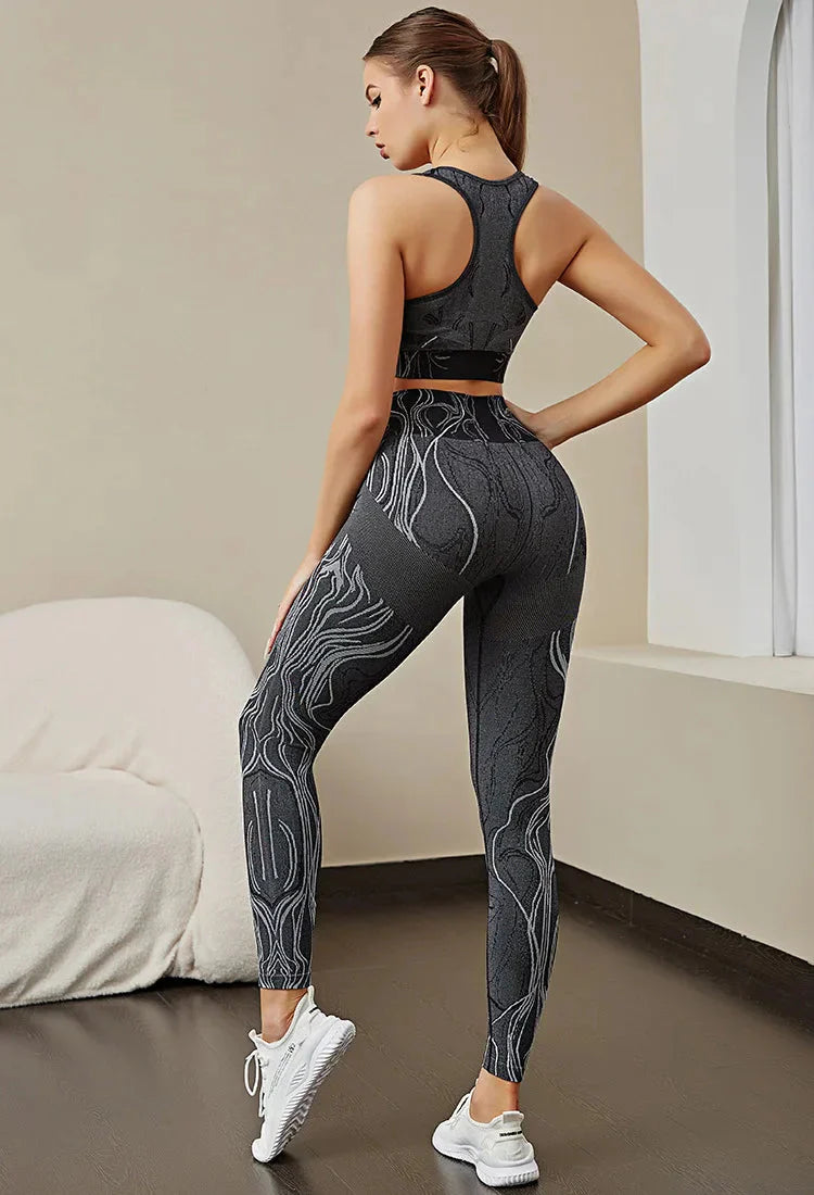 Empower Your Workout: Iconic Femme Seamless Leggings & Top Set