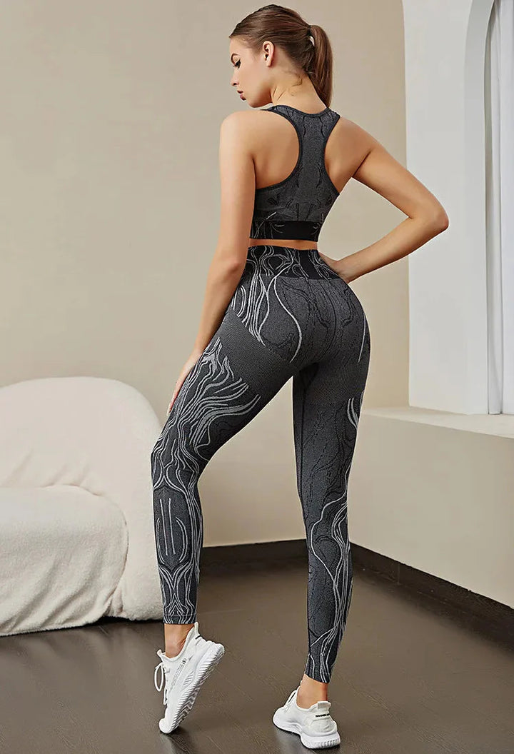 Empower Your Workout: Iconic Femme Seamless Leggings & Top Set