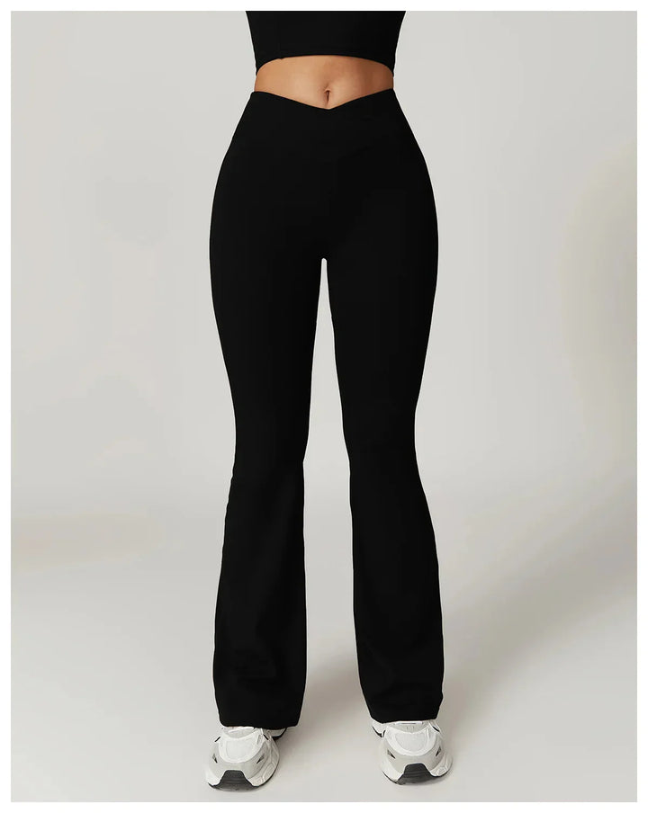 Chase Elegant High-Waisted Flared Trousers