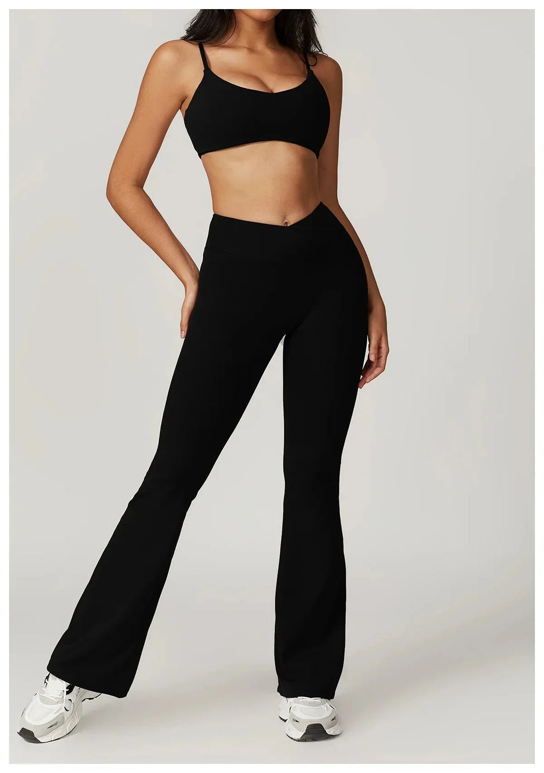 Chase Elegant High-Waisted Flared Trousers