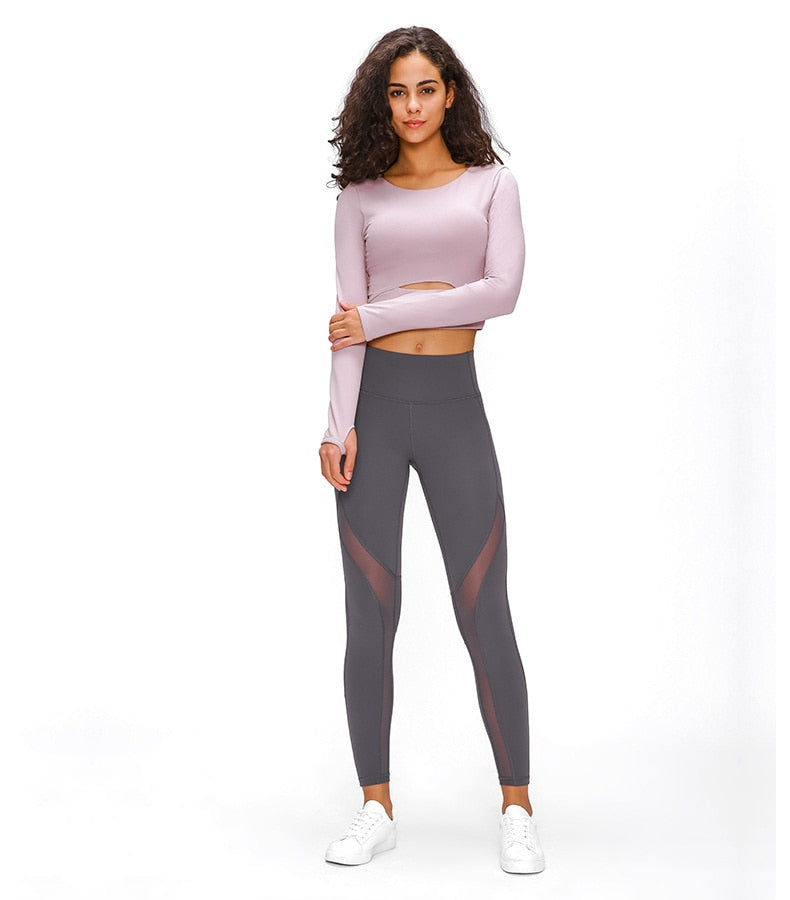 Stylish Hollow-Out Yoga Top