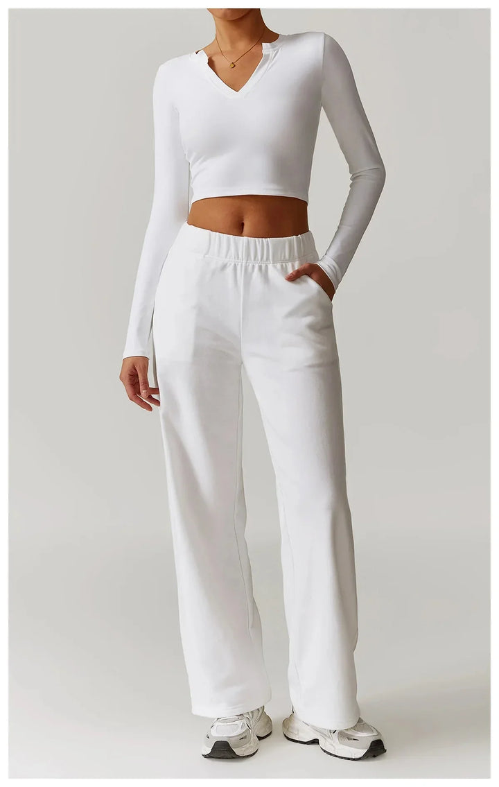 Transform Your Workout: Obsession Long Sleeve Activewear Set - Stylish Top & Comfy Pants