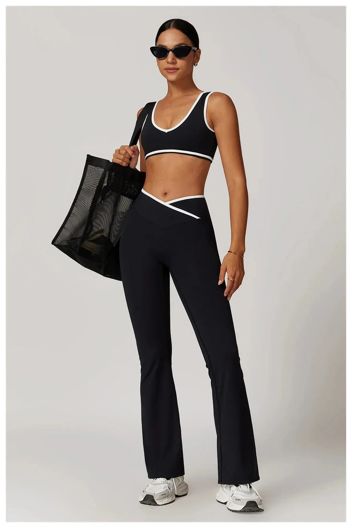 Elevate Your Workout: Myriad Gym Set with Stylish Leggings and Supportive Bra