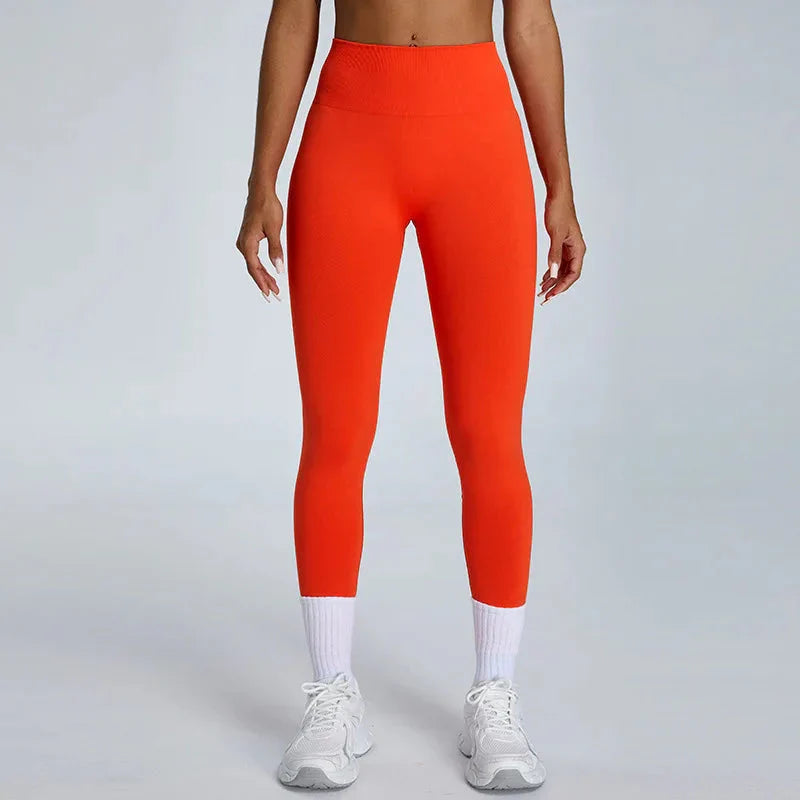 Sleek and Seamless Form-Fitting Leggings