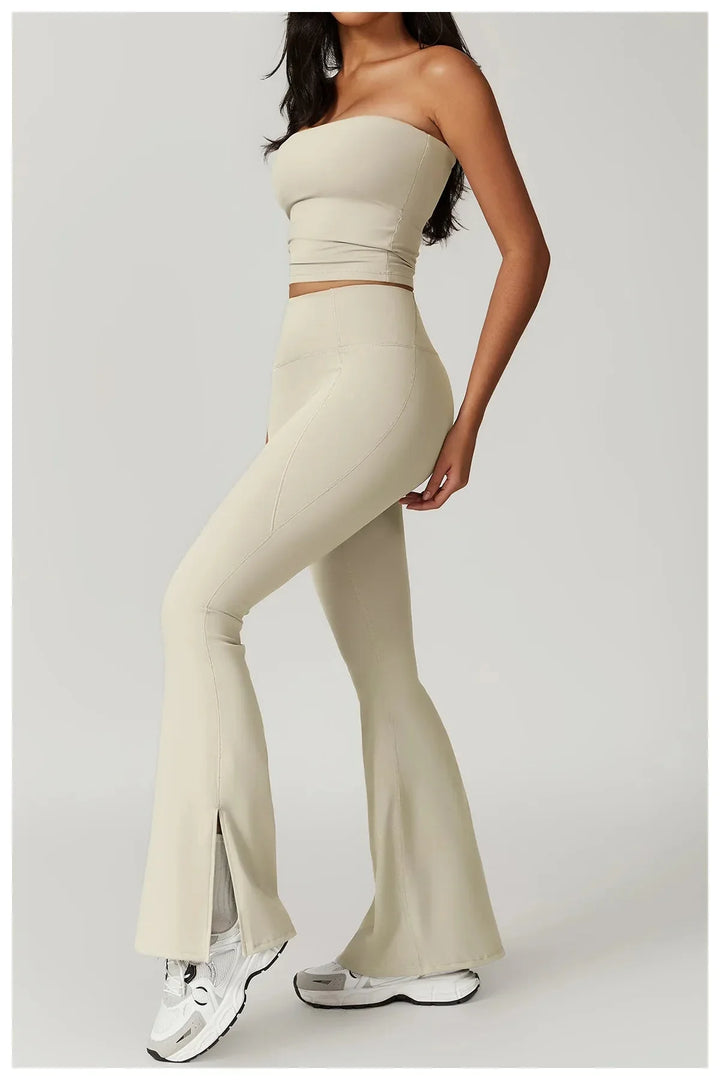 Elevate Your Workout: Flared Performance Leggings & Top Set