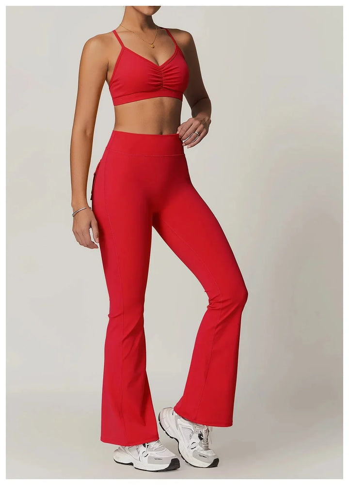 Stylish League Flared Pocket Leggings for Ultimate Comfort and Versatility