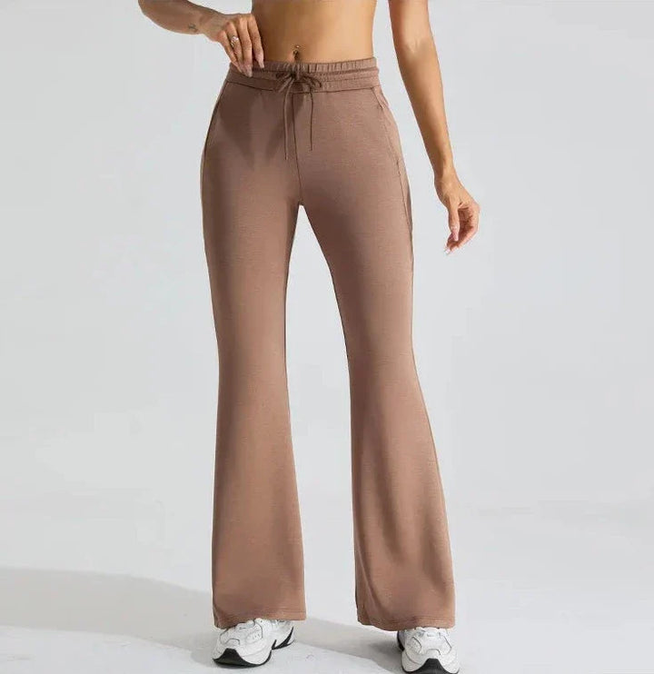 Chic Vibe Drawstring Flare Trousers