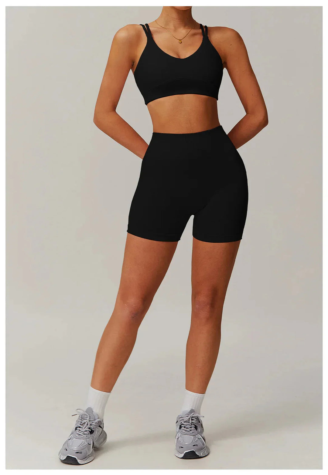 Personalized Engraved Fitness Ensemble - Stylish Shorts & Top Set