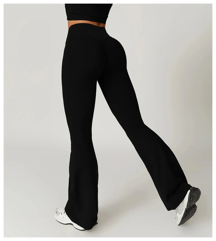 Chase Elegant High-Waisted Flared Trousers