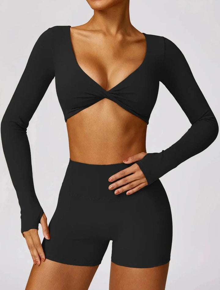 Chic Long Sleeve Cropped Top for Ultimate Comfort