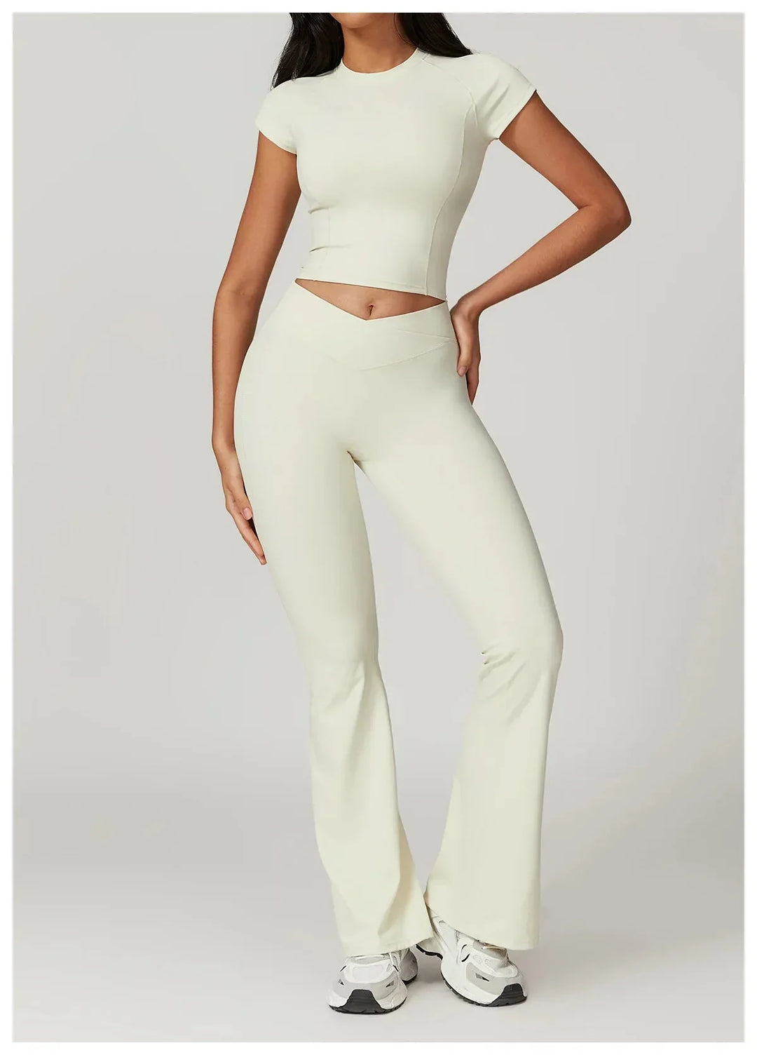 Chase Elegant High-Waisted Flared Trousers