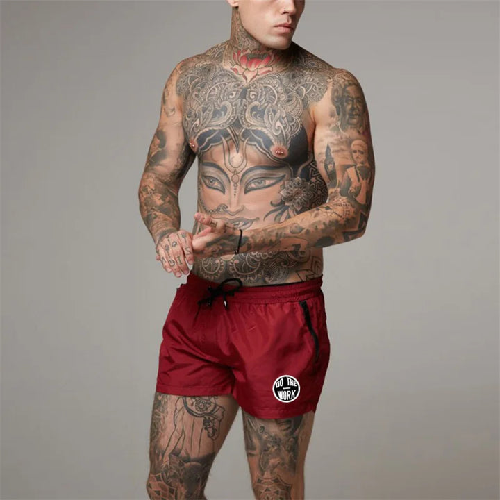 Red Track Shorts