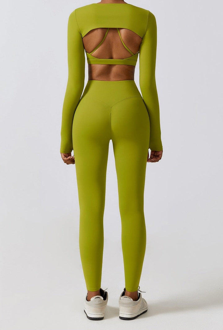 Stylish Three-Piece Overall Set - Leggings & Coordinating Top