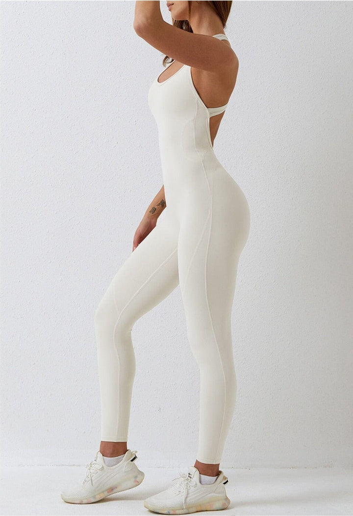 Chic Backless Jumpsuit for an Effortless Active Look