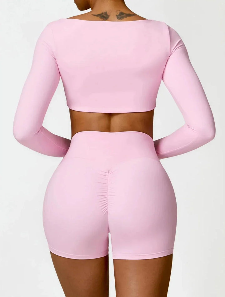 Elevate Your Activewear: Charm Flex Performance Top & Shorts Set