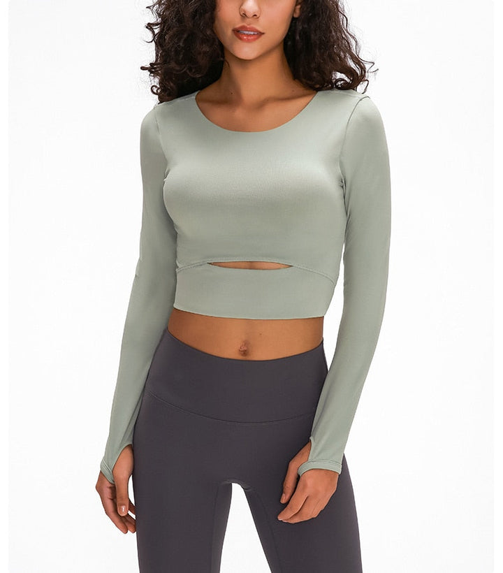 Stylish Hollow-Out Yoga Top