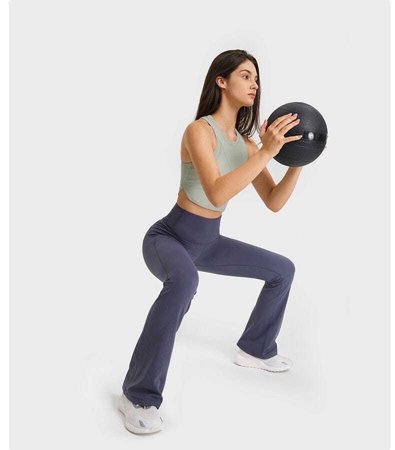 Chic Jade Bell-Bottom Trousers for Effortless Style