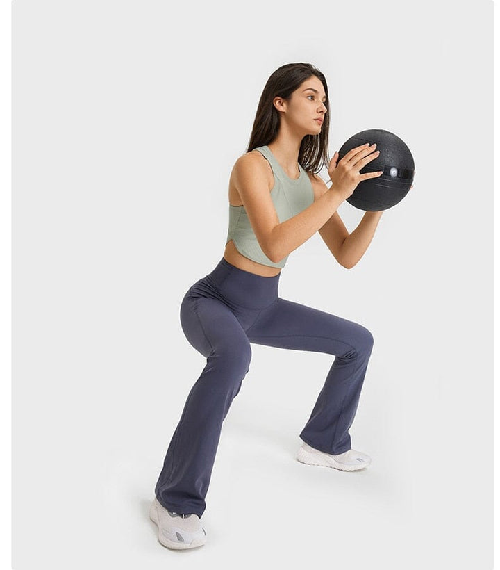 Chic Jade Bell-Bottom Trousers for Effortless Style