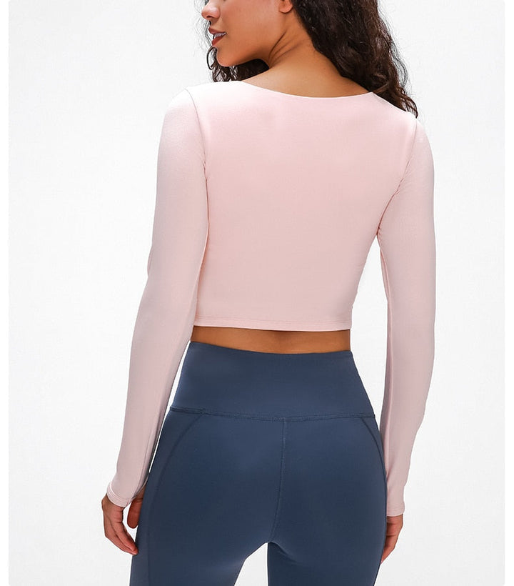 Stylish Hollow-Out Yoga Top