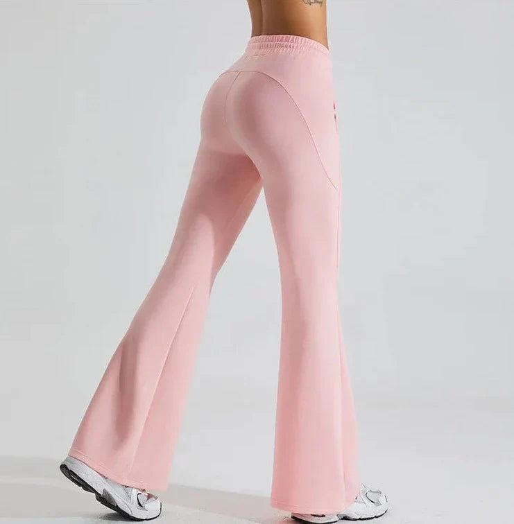 Chic Vibe Drawstring Flare Trousers