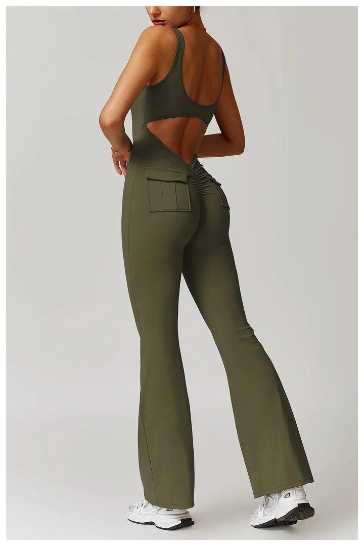 Chic & Stylish Flared Pocket Jumpsuit