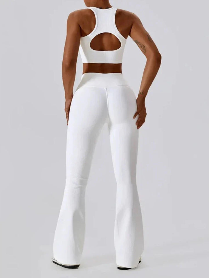 Harmony Racerback Flared Set - Leggings & Top Ensemble