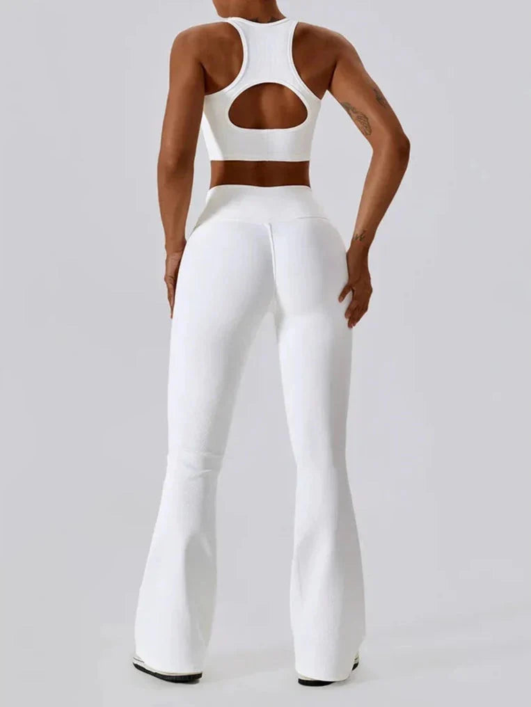 Harmony Racerback Flared Set - Leggings & Top Ensemble