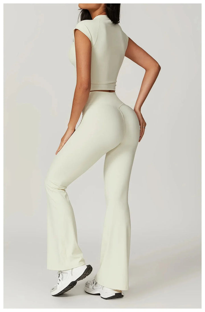 Chase Elegant High-Waisted Flared Trousers