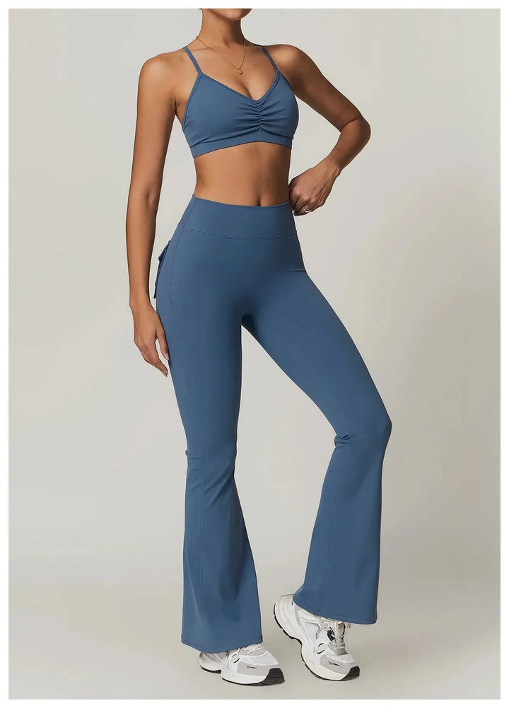 Stylish League Flared Pocket Leggings for Ultimate Comfort and Versatility