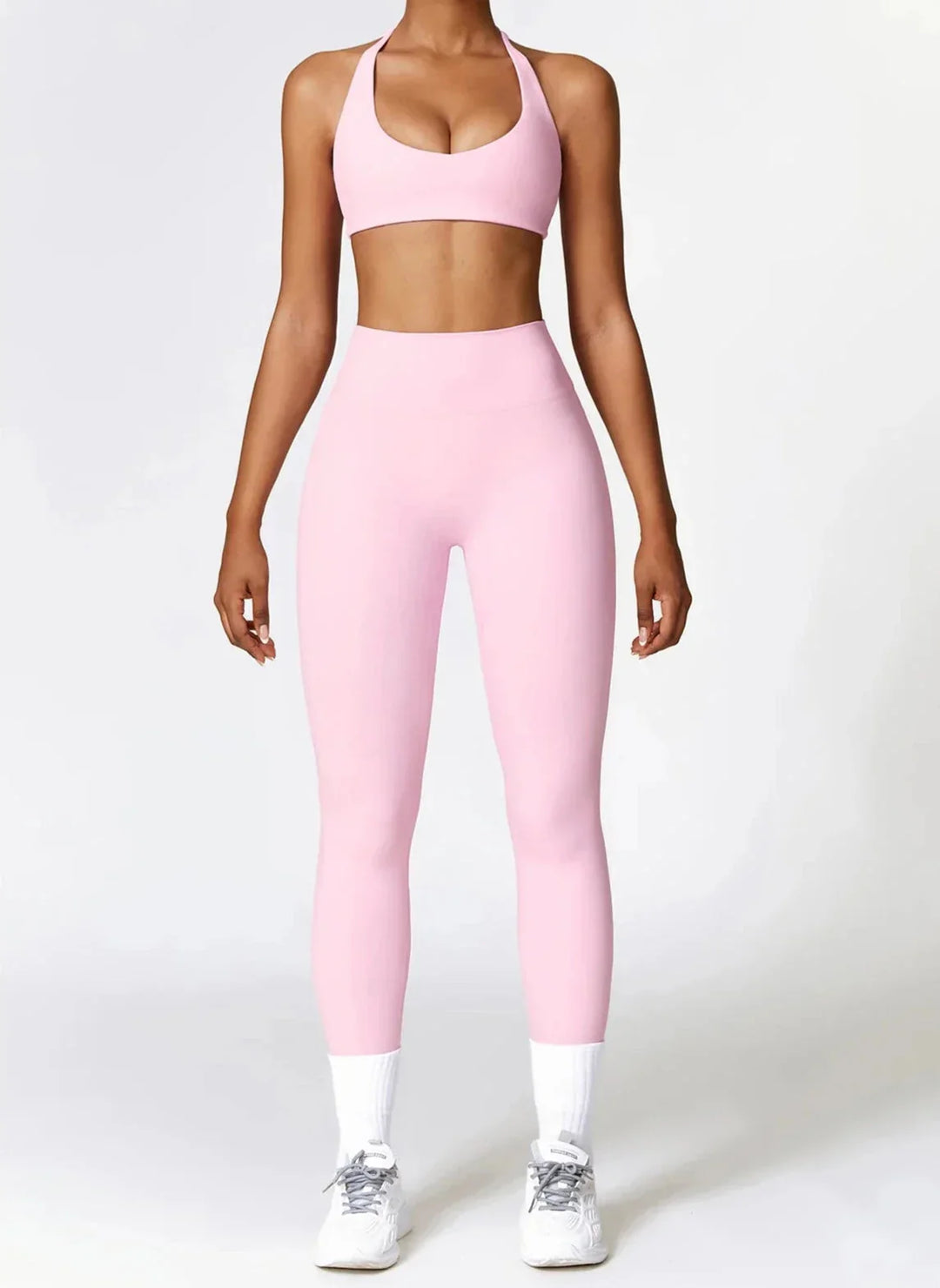 Enchanting Cross Back Activewear Set - Stylish Leggings & Top Combo