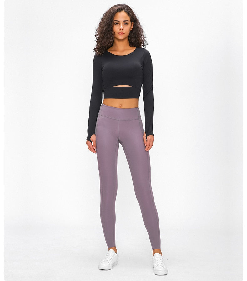 Stylish Hollow-Out Yoga Top