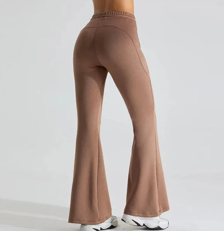 Chic Vibe Drawstring Flare Trousers