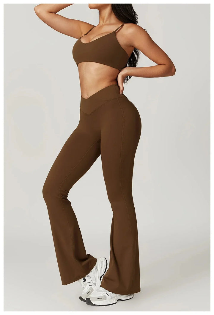 Chase Elegant High-Waisted Flared Trousers
